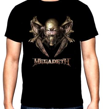 Megadeth, logo, 3, мъжка тениска, 100% памук, S до 5XL